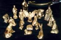 brass nativity set
